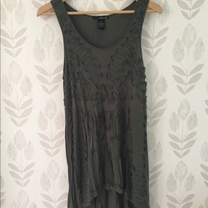 Olive green sleeveless dress